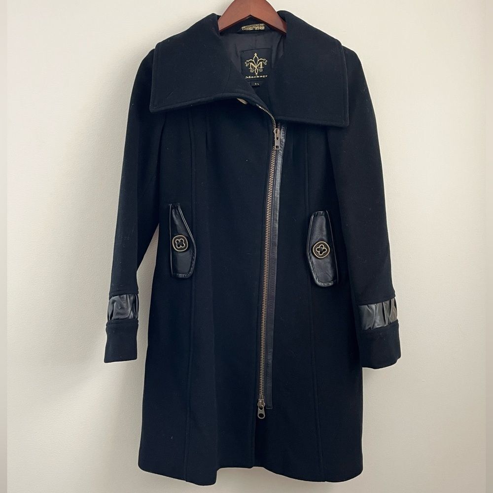 Mackage Wool Leather Coat | Size Large